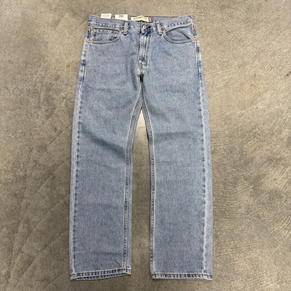 NWT Men's Levi's 505 Light Wash Straight Leg Western Fall Essential 32x30